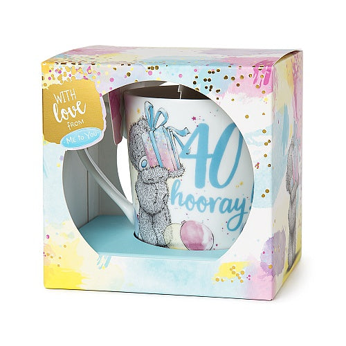 '40 Hooray' 40th Boxed Gift Mug Me to You Tatty Teddy