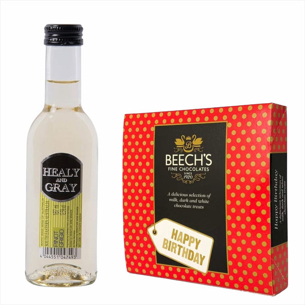 Healy & Gray Pinot Grigio 18.7cl Birthday Chocolates