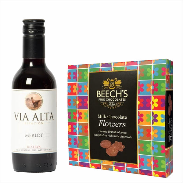 Via Alta Merlot 18.7cl Great stuff! & Milk Flowers Chocolates