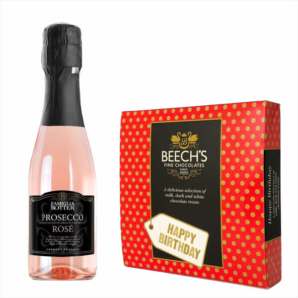 Botter Prosecco Rose 200ml & Birthday Chocolate Gift