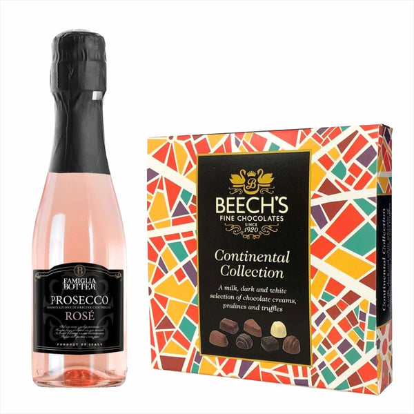 Botter Prosecco Rose 200ml & Continental Chocolate Gift