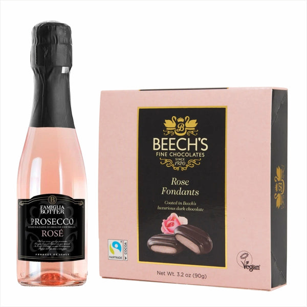 Botter Prosecco Rose 200ml & Rose Fondants Chocolate Gift