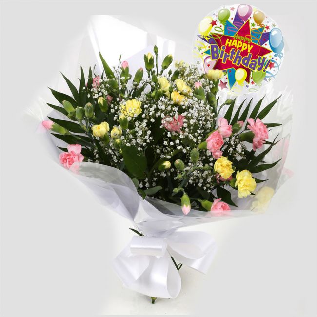 Birthday Balloon & Joyful Bouquet-Clear Savings