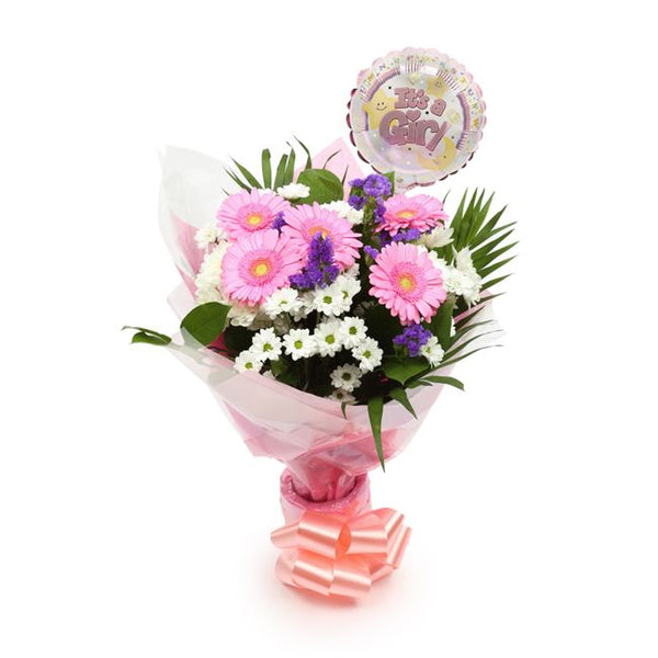 Its Girl Balloon & Serenity Bouquet