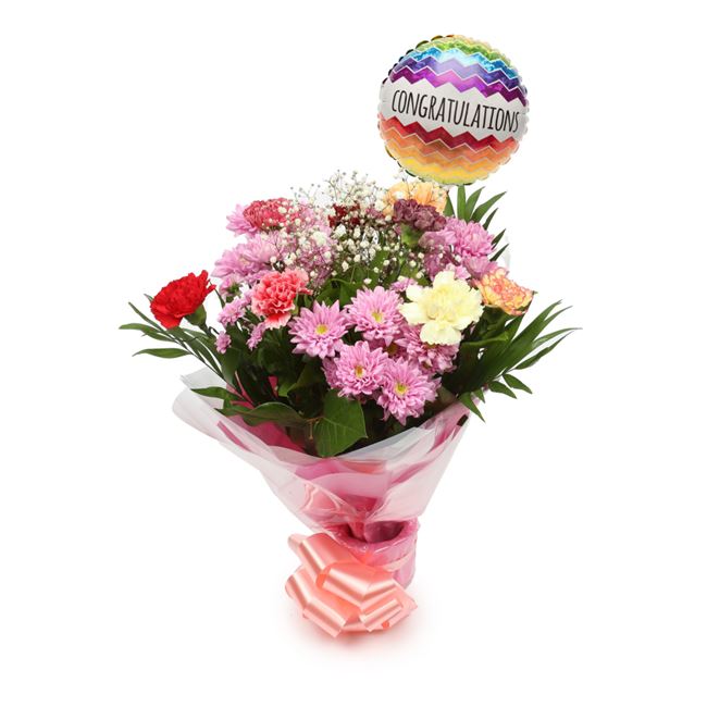Congratulations Balloon & Confetti Bouquet