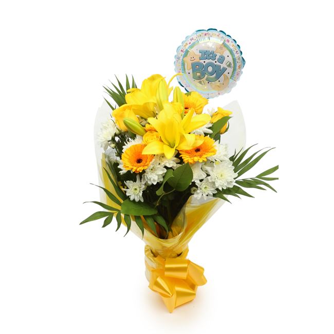 Its A Boy Balloon & Lovely Lemon Bouquet