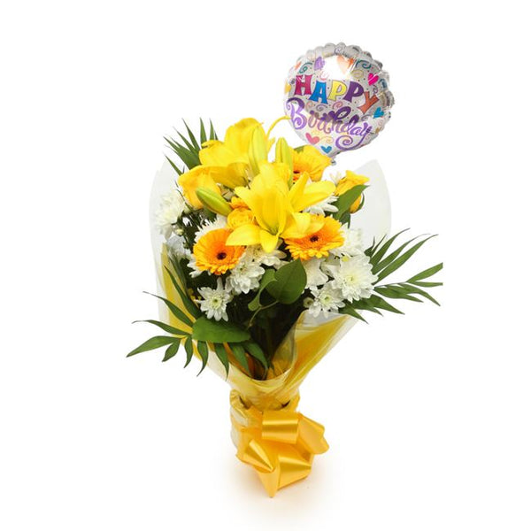 Birthday Balloon & Lovely Lemon Bouquet
