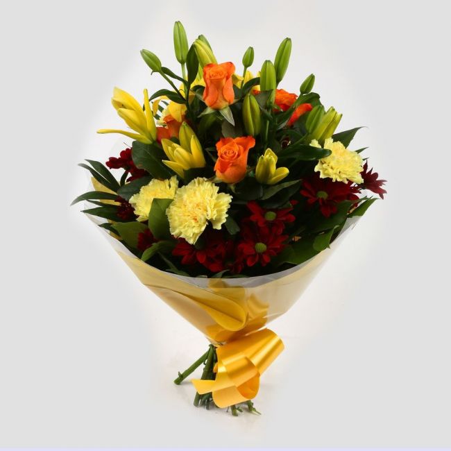 Red Sunshine Bouquet – Delightful Flora